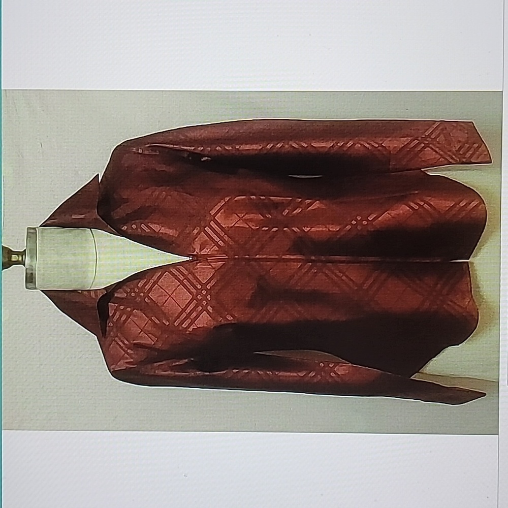 Women's V-Neck Coldwater Creek Zip Front Top w/Collar, Long Sleeves  Size Small